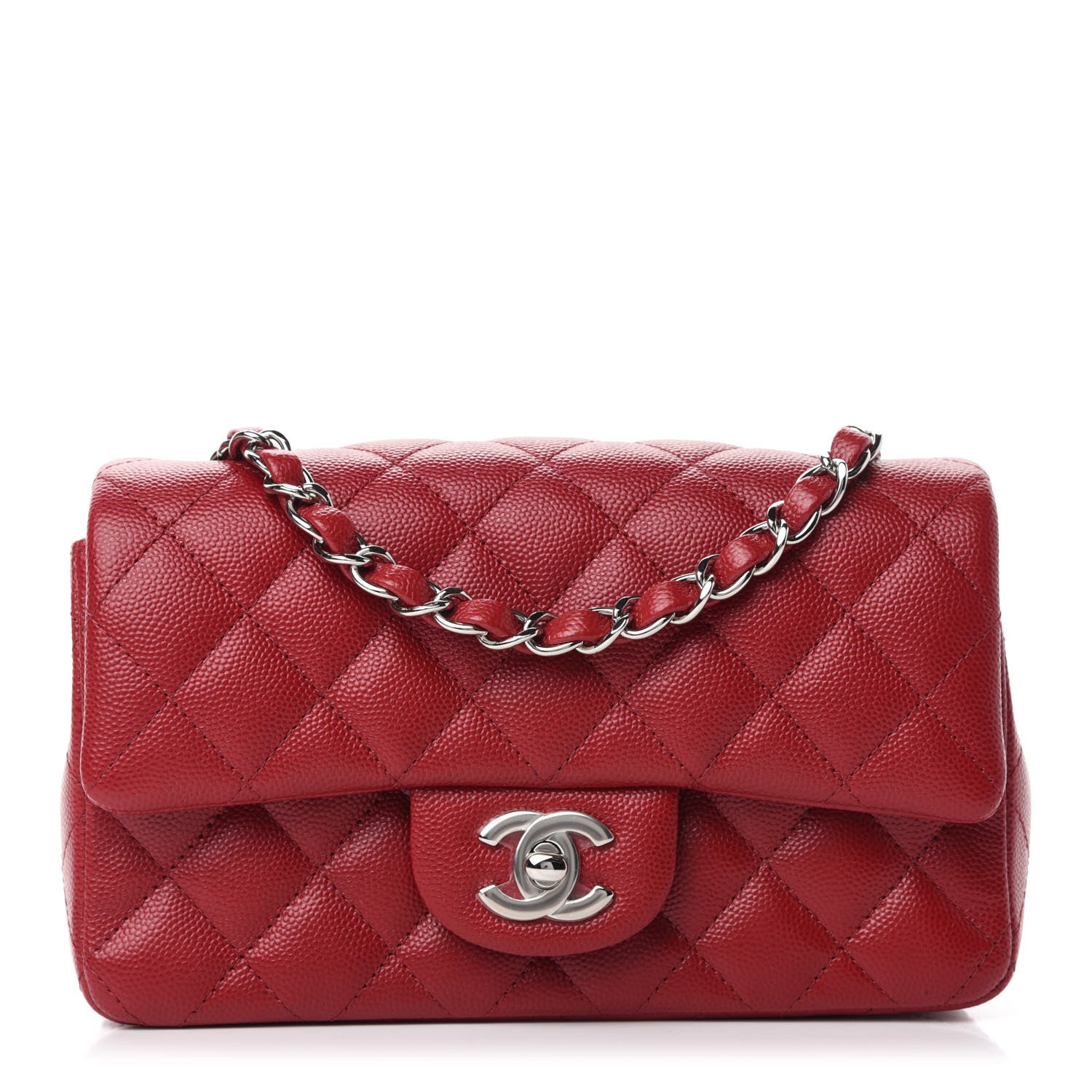 Chanel Caviar Quilted Mini Rectangular Flap Red 1 of 11