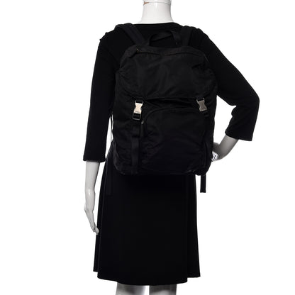 Prada Tessuto Nylon Montagna Double Buckle Backpack Black 2 of 9