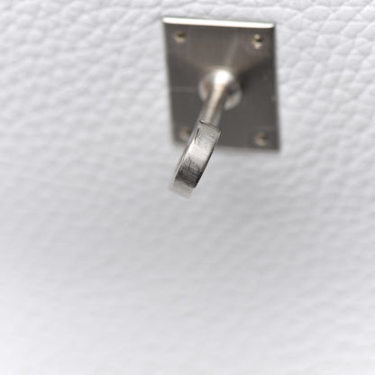 Hermes Taurillon Clemence Horseshoe Kelly Retourne 25 White Black 18 of 43