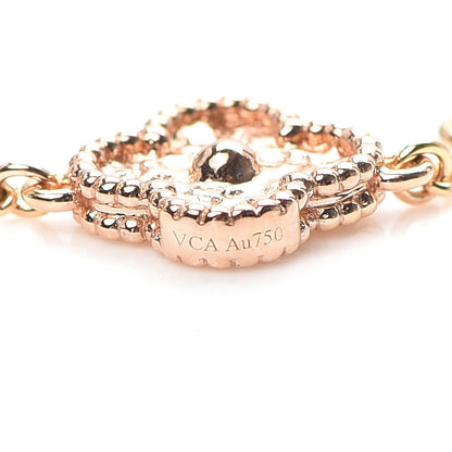 Van Cleef & Arpels 18K Rose Gold 6 Motifs Sweet Alhambra Bracelet 6 of 7