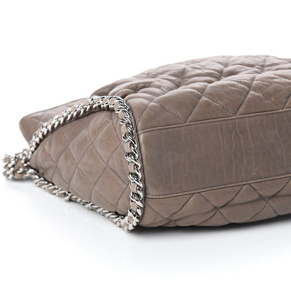 Chanel Washed Lambskin Chain Around Hobo Taupe 8 of 9