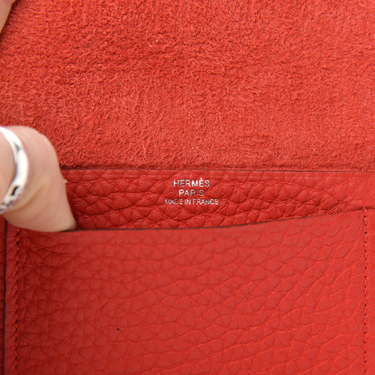 Hermes Taurillon Clemence Ulysse Mini Notebook Rouge De Coeur 6 of 7