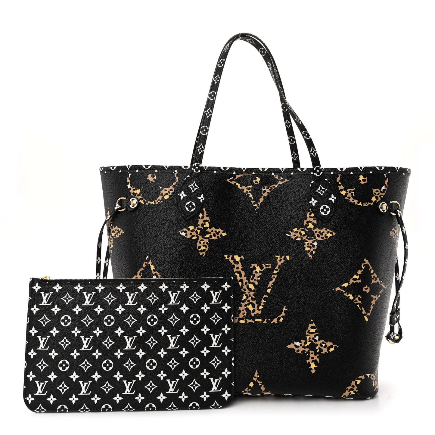 Monogram Giant Jungle Neverfull MM Black