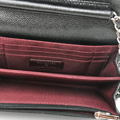 Chanel Caviar Quilted Mini Wallet On Chain WOC Black 4 of 10
