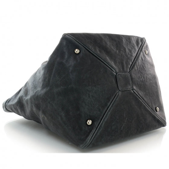 Distressed Caviar Outdoor Ligne Tote Black