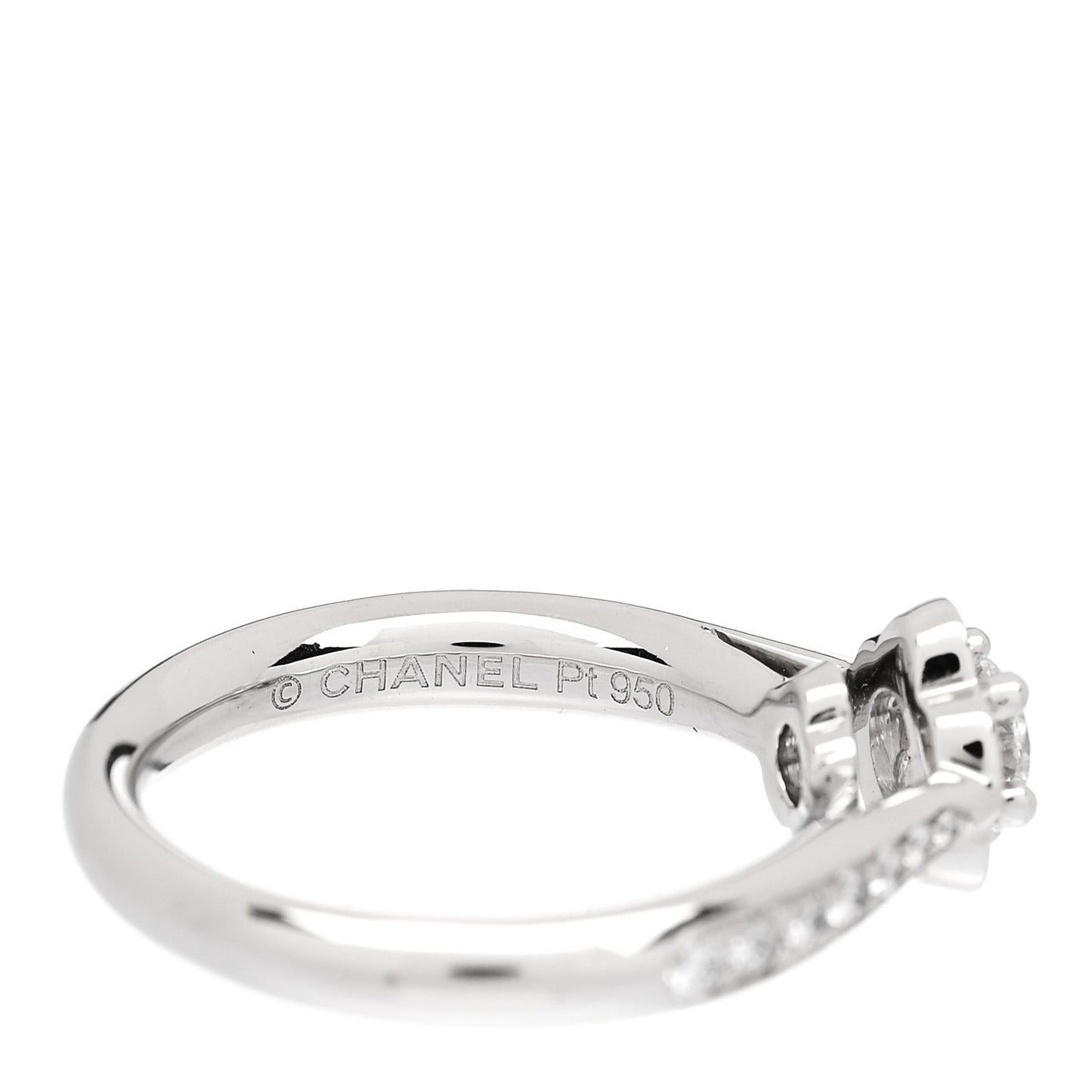 Platinum Diamond .26ct Camelia Ring 47 4
