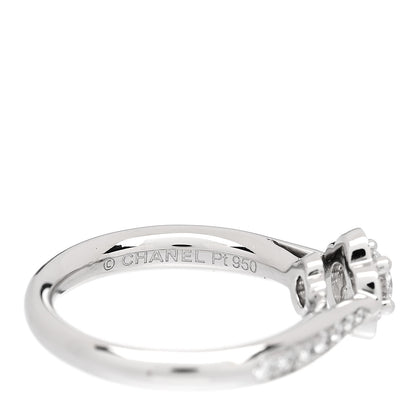 Chanel Platinum Diamond .26ct Camelia Ring 47 4 5 of 7