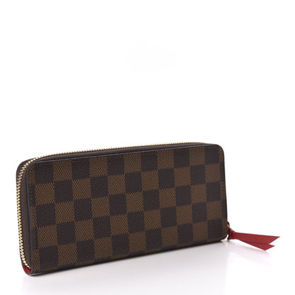 Louis Vuitton Damier Ebene Clemence Wallet Cherry 3 of 10