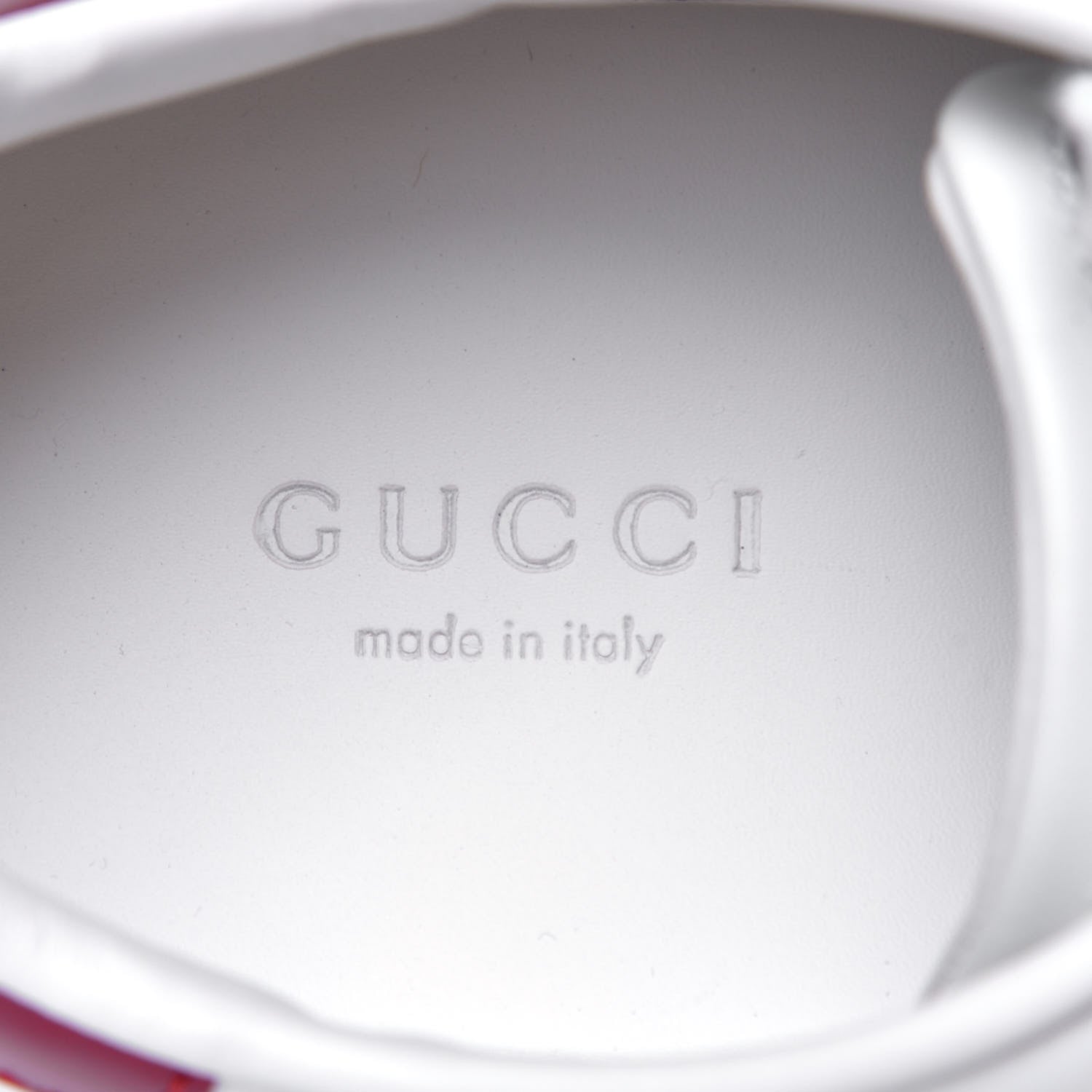 Gucci Calfskin Web GG Apple Embroidered Womens Ace Sneakers 37 White 6 of 6