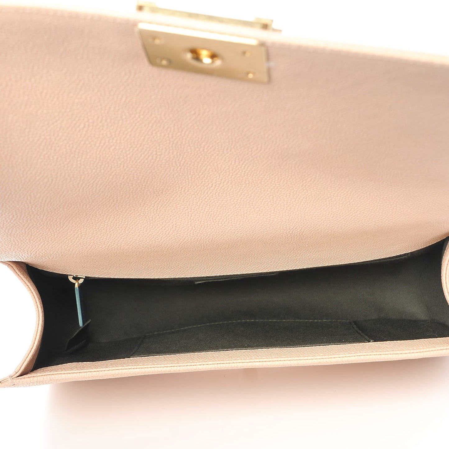 Caviar Quilted New Medium Boy Flap Beige Clair