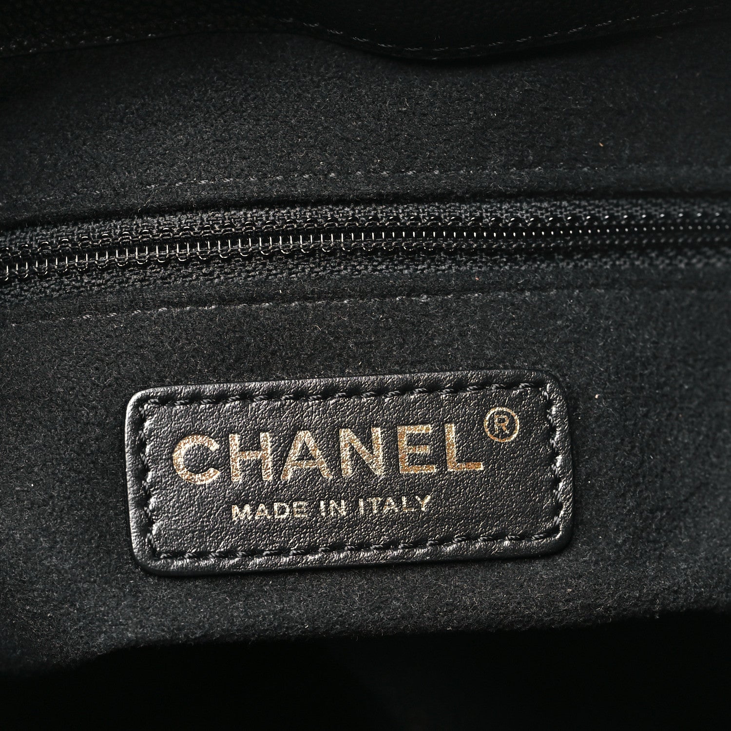 Chanel Caviar Deauville Drawstring Bucket Bag Black 7 of 11