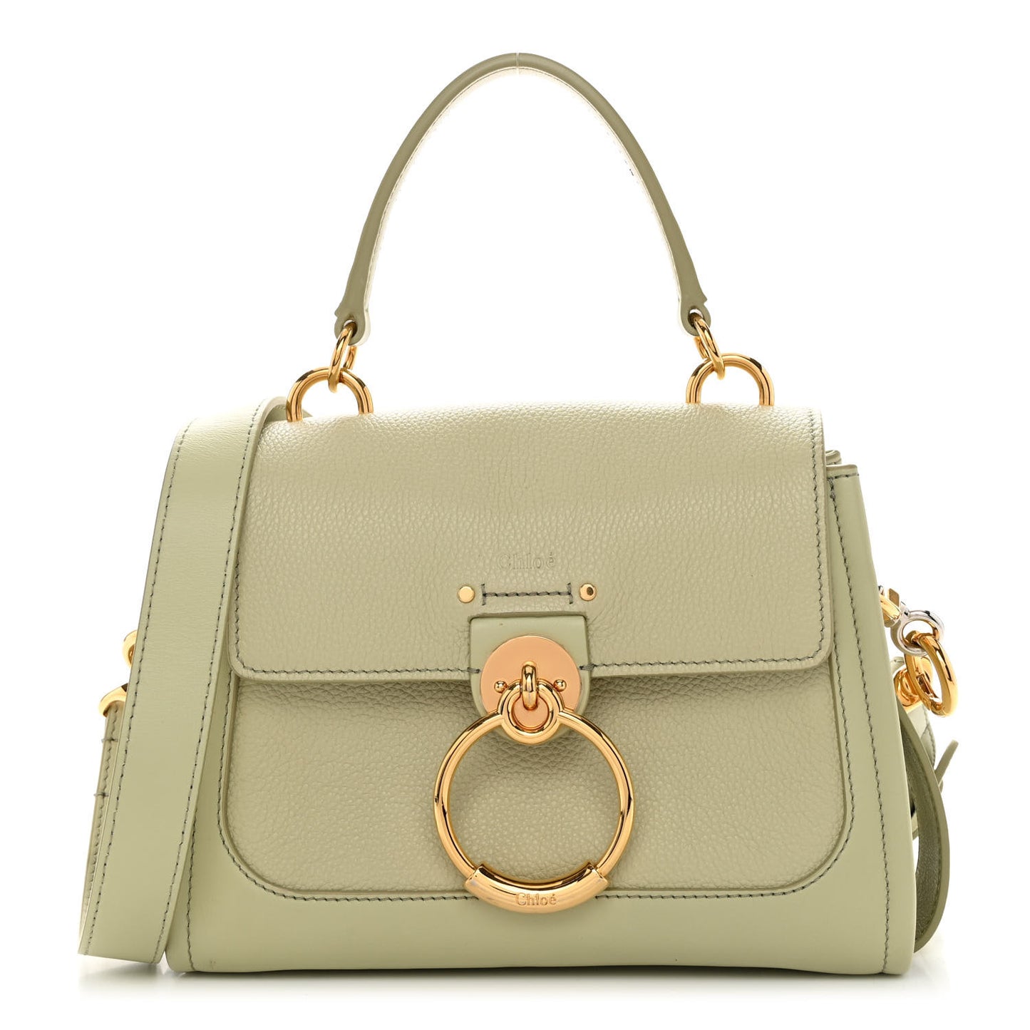 Calfskin Mini Tess Day Bag Light Eucalyptus