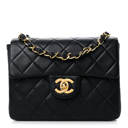 Chanel Lambskin Quilted Mini Square Flap Bag Black 1 of 12