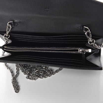 MCM Calfskin Large Patricia Wallet On Chain Black 7 of 10
