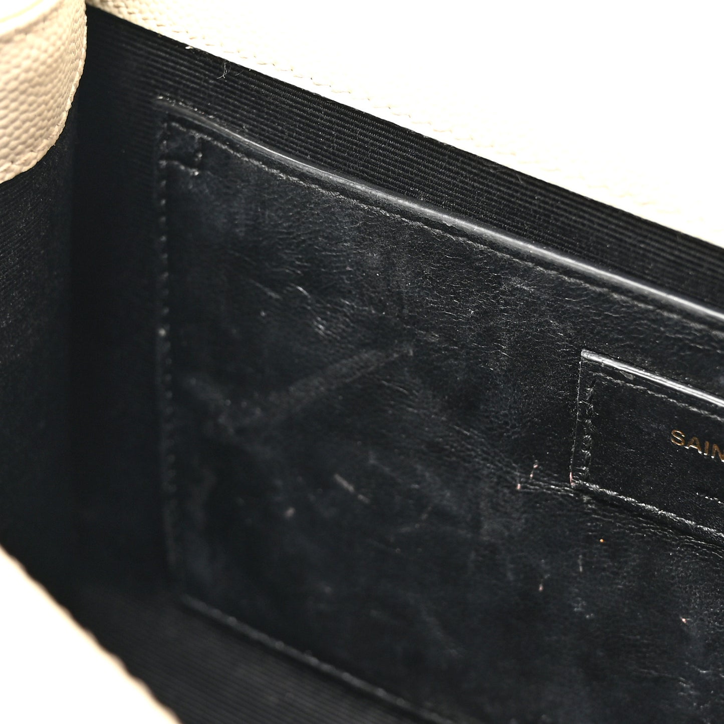 Grain De Poudre Medium Classic Monogram Kate Satchel Crema Soft