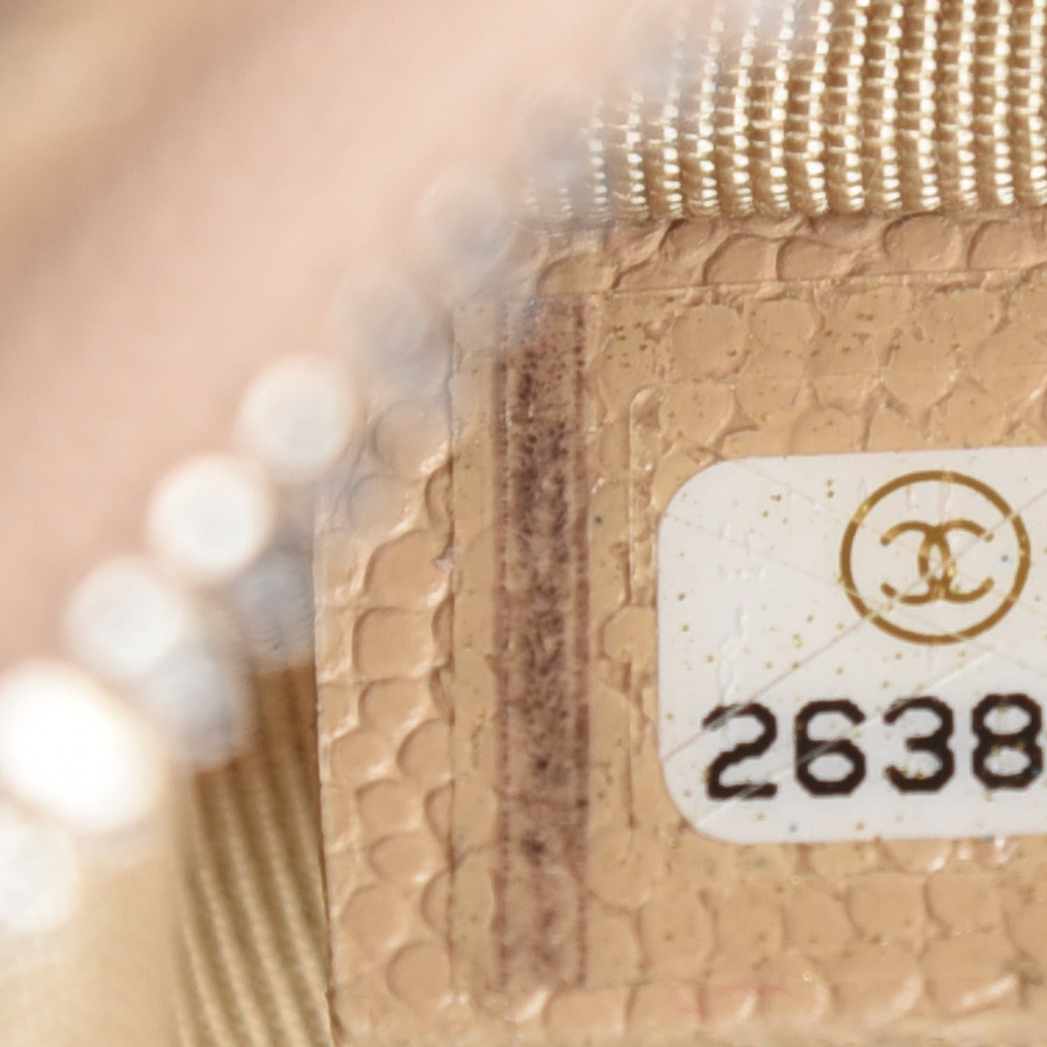 Chanel Caviar Quilted Small Cosmetic Case Beige 7 of 9