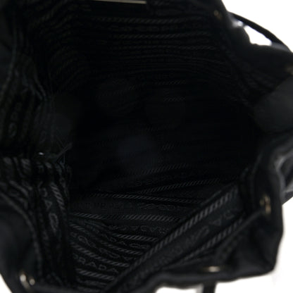 Prada Re-Nylon Vela Drawstring Wristlet Pouch Black 5 of 7