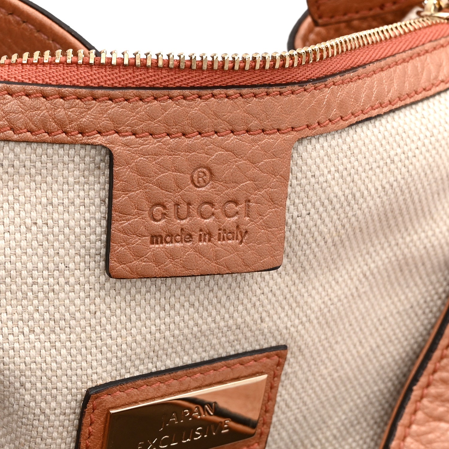 Gucci Metallic Pebbled Calfskin Medium Soho Shoulder Bag Blush 6 of 12