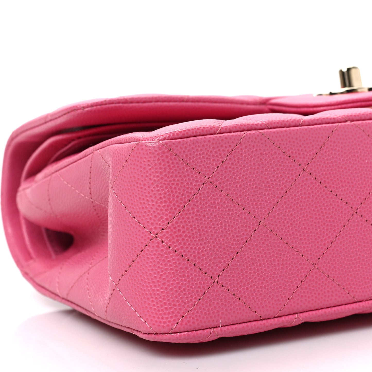 Caviar Quilted Small Double Flap Pink