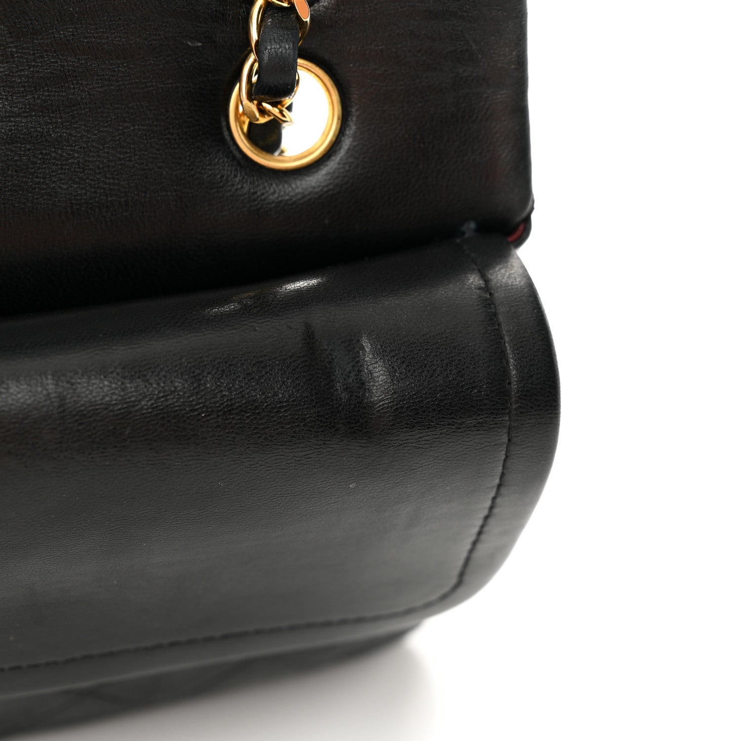 Chanel Lambskin Quilted Medium Double Flap Black 12 of 14