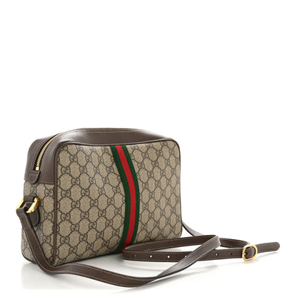 Gucci GG Supreme Monogram Web Small Ophidia Shoulder Bag Brown 3 of 15