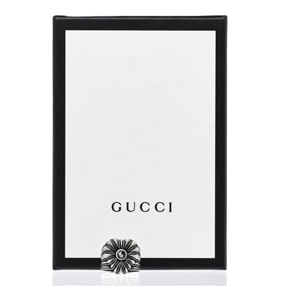 Gucci Sterling Silver Resin Heart Ring 48 4.5 Black 5 of 5