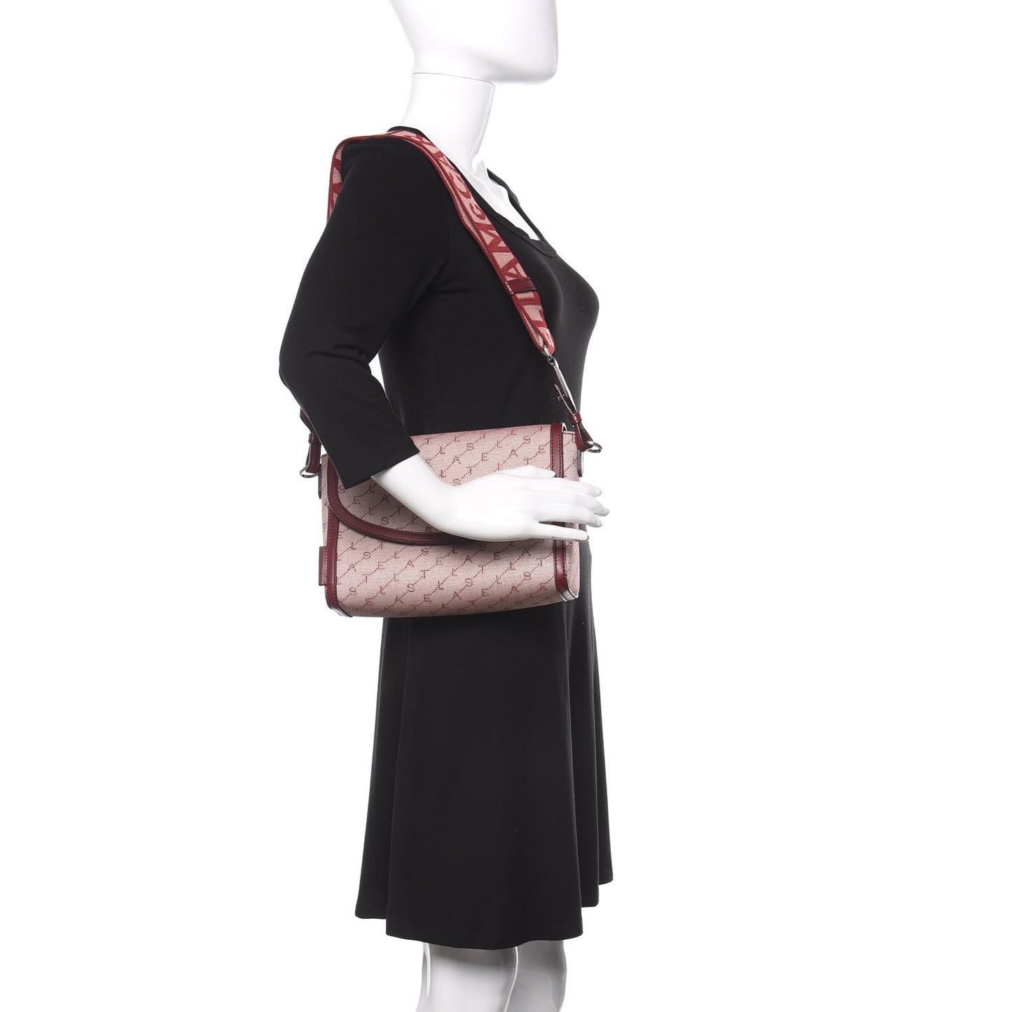 Canvas Logo Crossbody Bag Burgundy