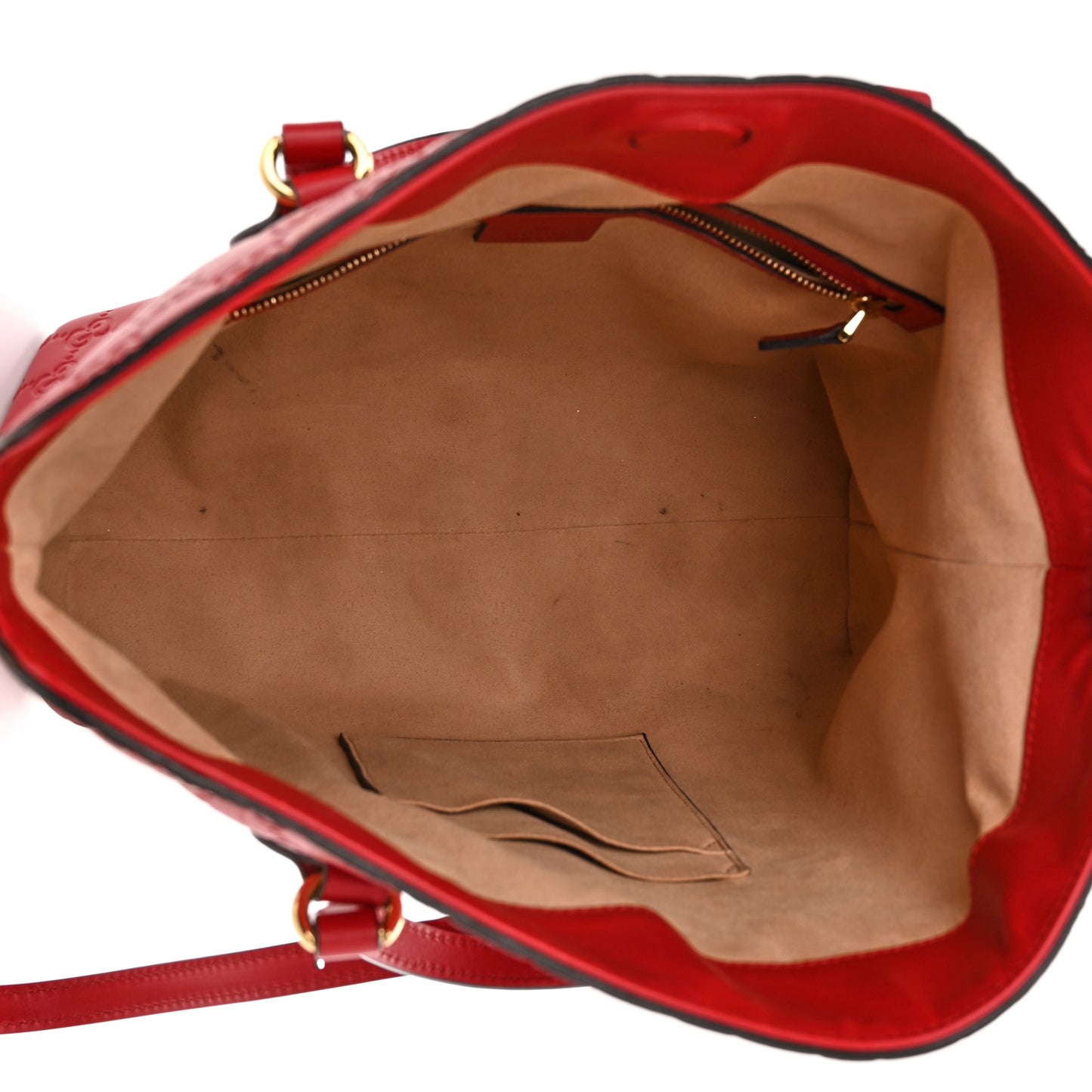 Guccissima Linea A Foldover Tote Red