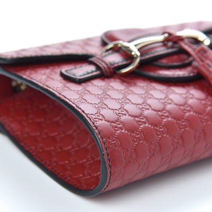 Gucci Soft Microguccissima Mini Emily Chain Shoulder Bag Rosso 9 of 10