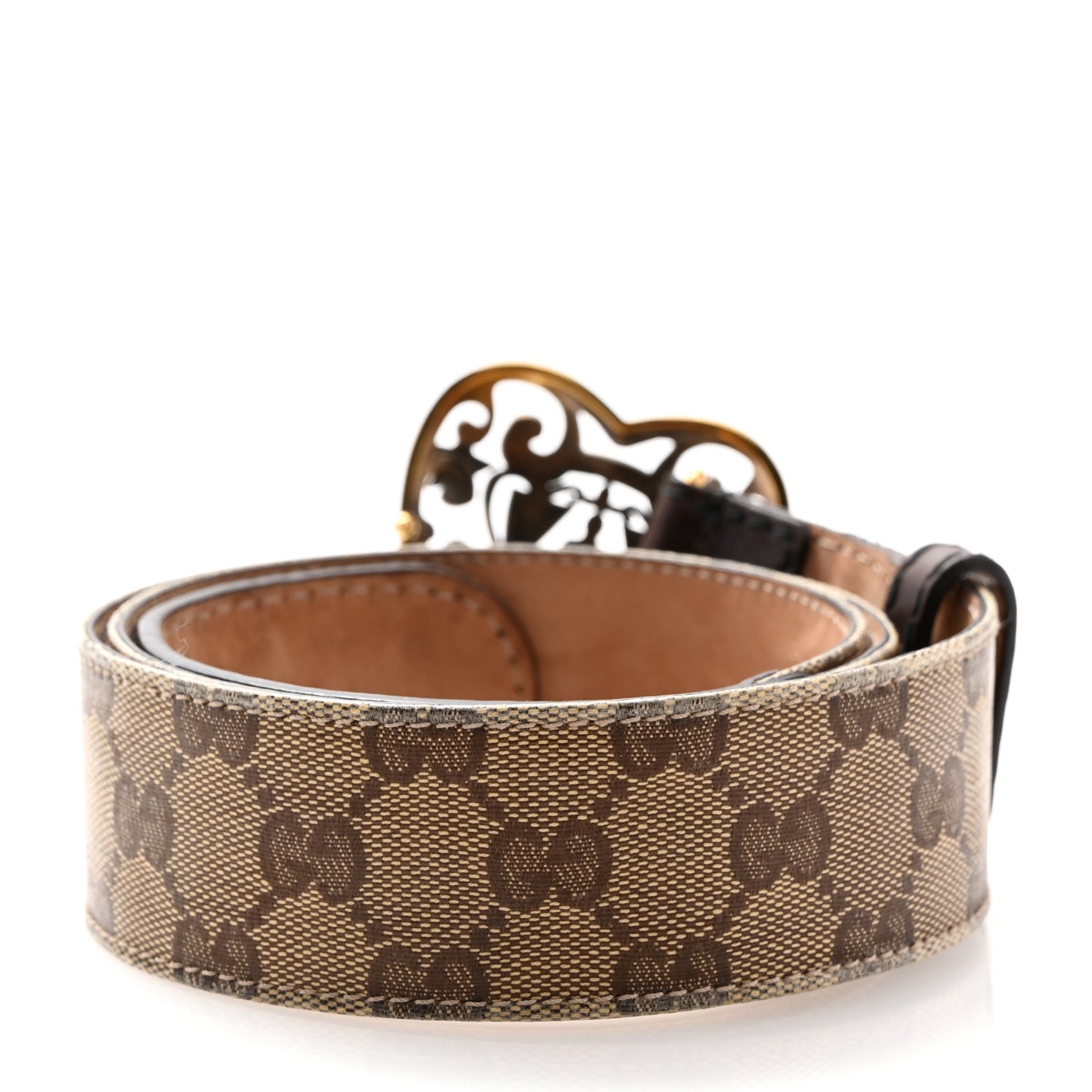 Crystal Monogram Hysteria Belt 90 36 Dark Brown