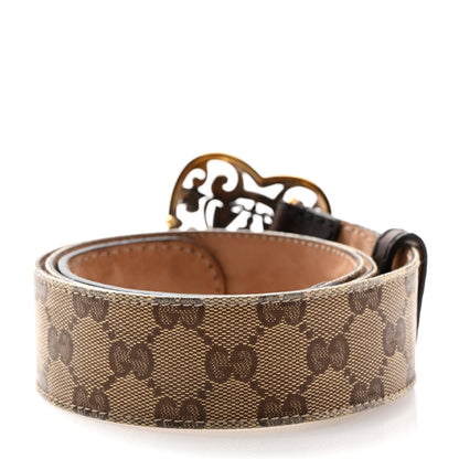 Gucci Crystal Monogram Hysteria Belt 90 36 Dark Brown 2 of 9