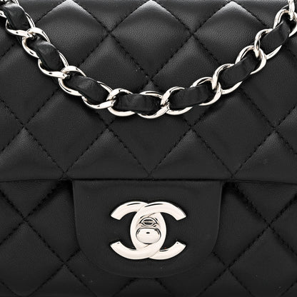 Chanel Lambskin Quilted Mini Rectangular Flap Black 8 of 11