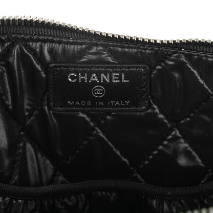 Chanel Coated Canvas Airline Cosmetic Pouch Black White 6 of 7