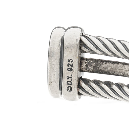 David Yurman Sterling Silver Diamond 7mm Crossover X Bracelet 3 of 3