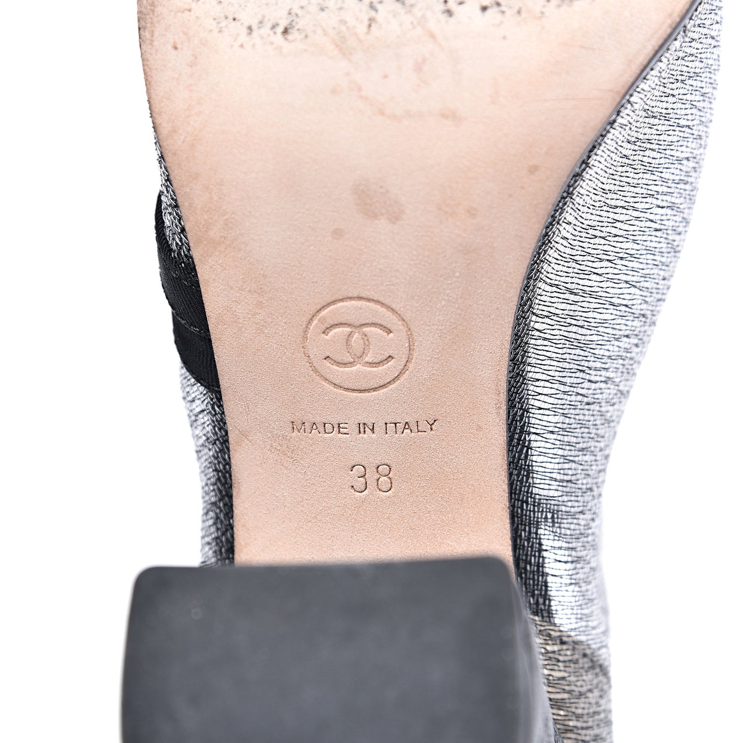 Mesh Grosgrain Cap Toe Short Boots 38 Grey Black