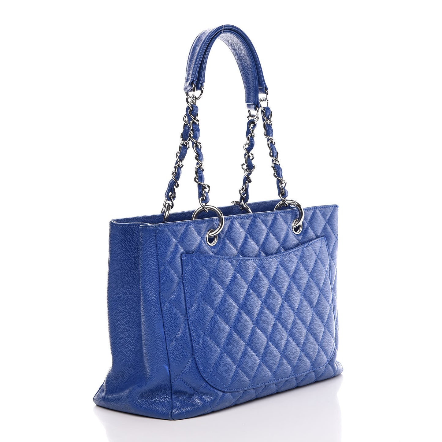 Caviar Quilted Grand Shopping Tote GST Blue