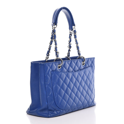 Chanel Caviar Quilted Grand Shopping Tote GST Blue 3 of 16