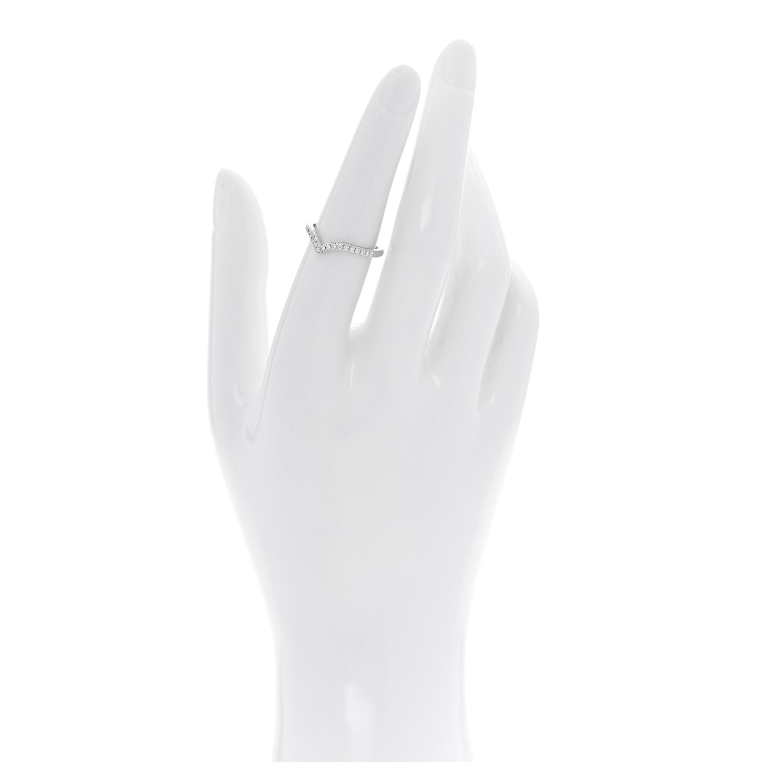 Tiffany Platinum Diamond Soleste V Band Ring 50 5.5 2 of 4