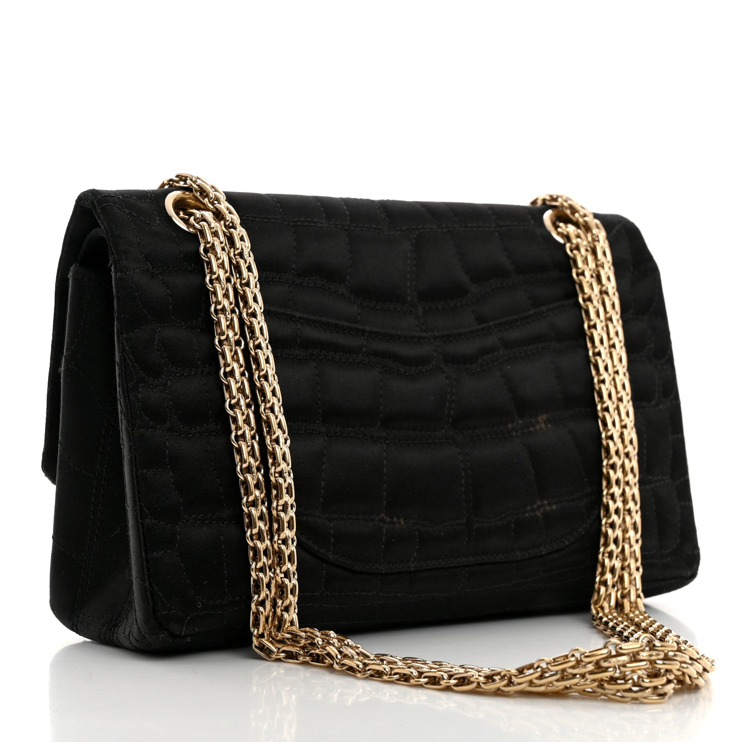 Chanel Jersey Coco's Croc 2.55 Reissue 225 Flap Black 2 of 12