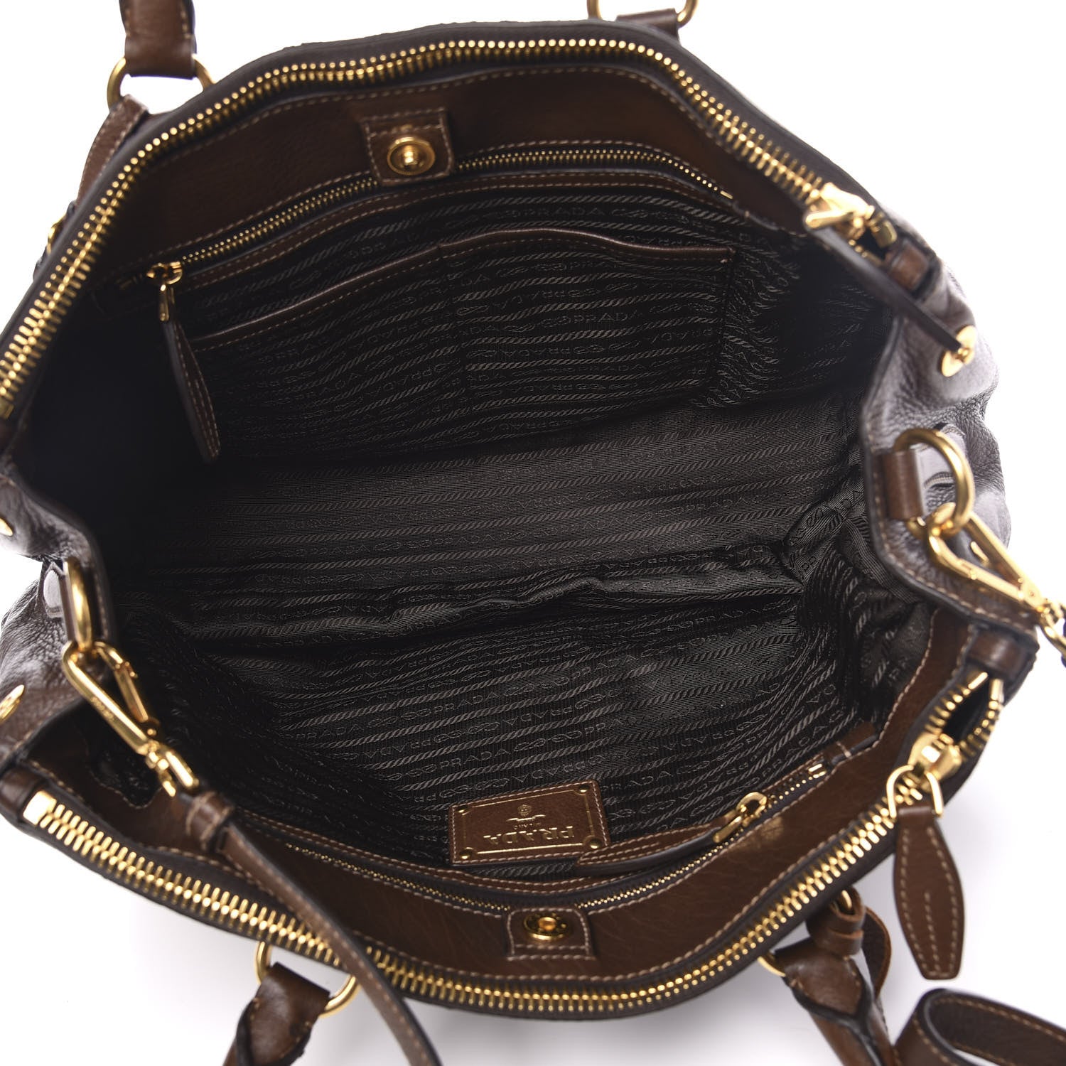 Prada Cervo Shopping Tote Bruciato 5 of 10