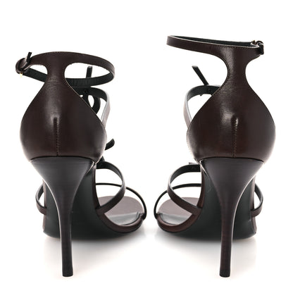 Saint Laurent Calfskin Cassandra 100 Sandals 37 Moro 6 of 11