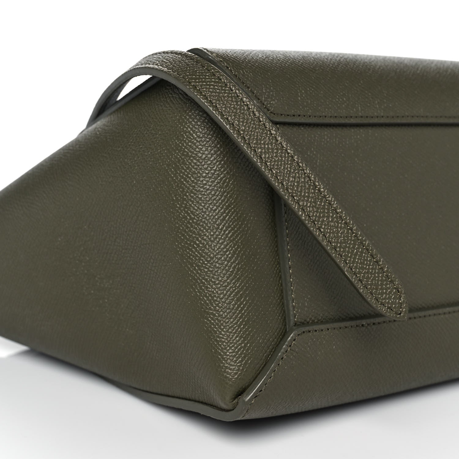 Celine Grained Calfskin Micro Belt Bag Dark Olive 7 of 8