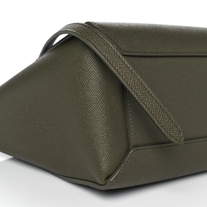 Celine Grained Calfskin Micro Belt Bag Dark Olive 7 of 8
