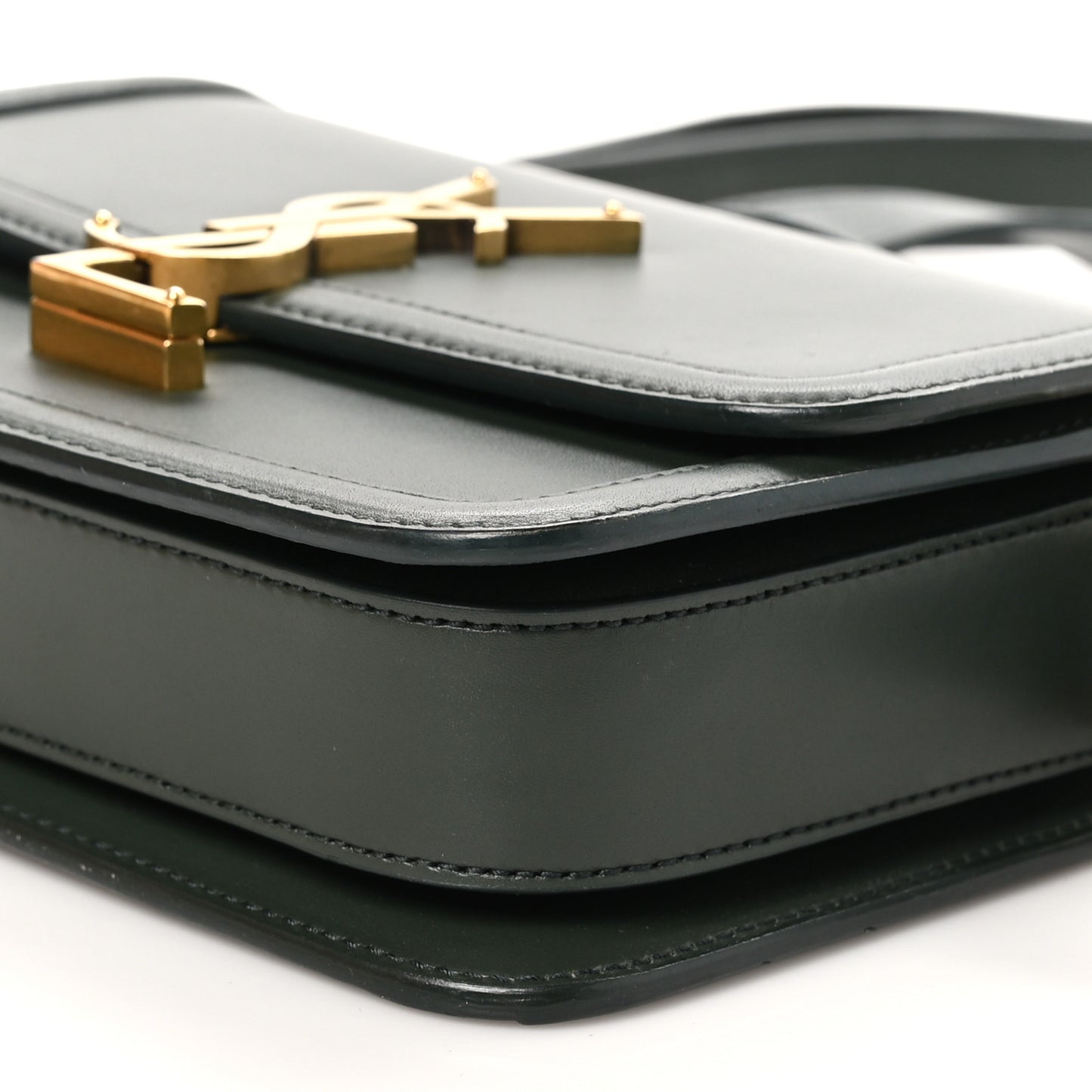 Smooth Calfskin Small Solferino Satchel Green