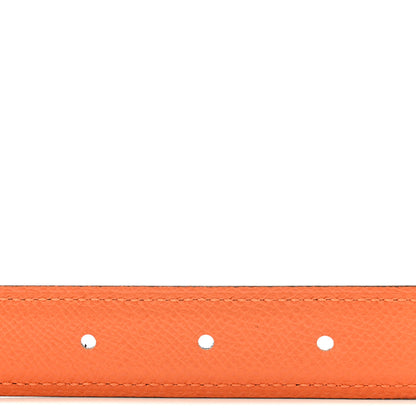 Hermes Swift Epsom 24mm Mini Constance H Belt 80 80/32 Black Orange 4 of 5