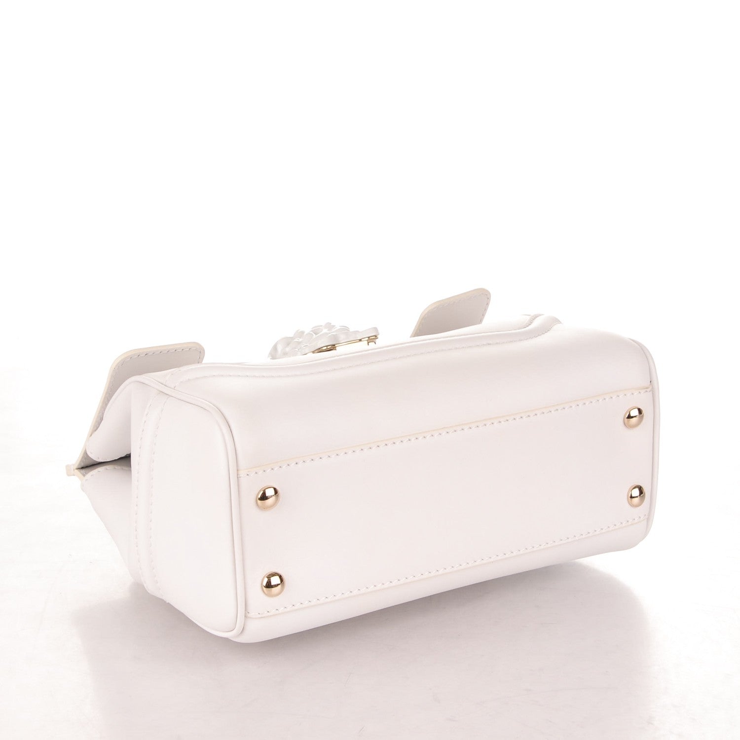 Versace Calfskin Medium Palazzo Empire Bag White 4 of 8