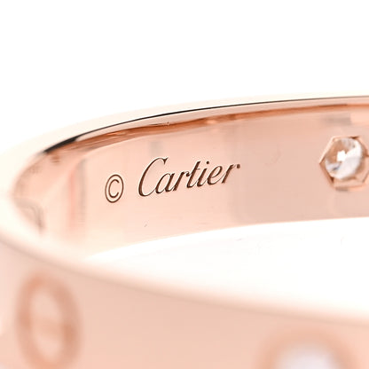 Cartier 18K Pink Gold 4 Diamond LOVE Bracelet 17 3 of 7