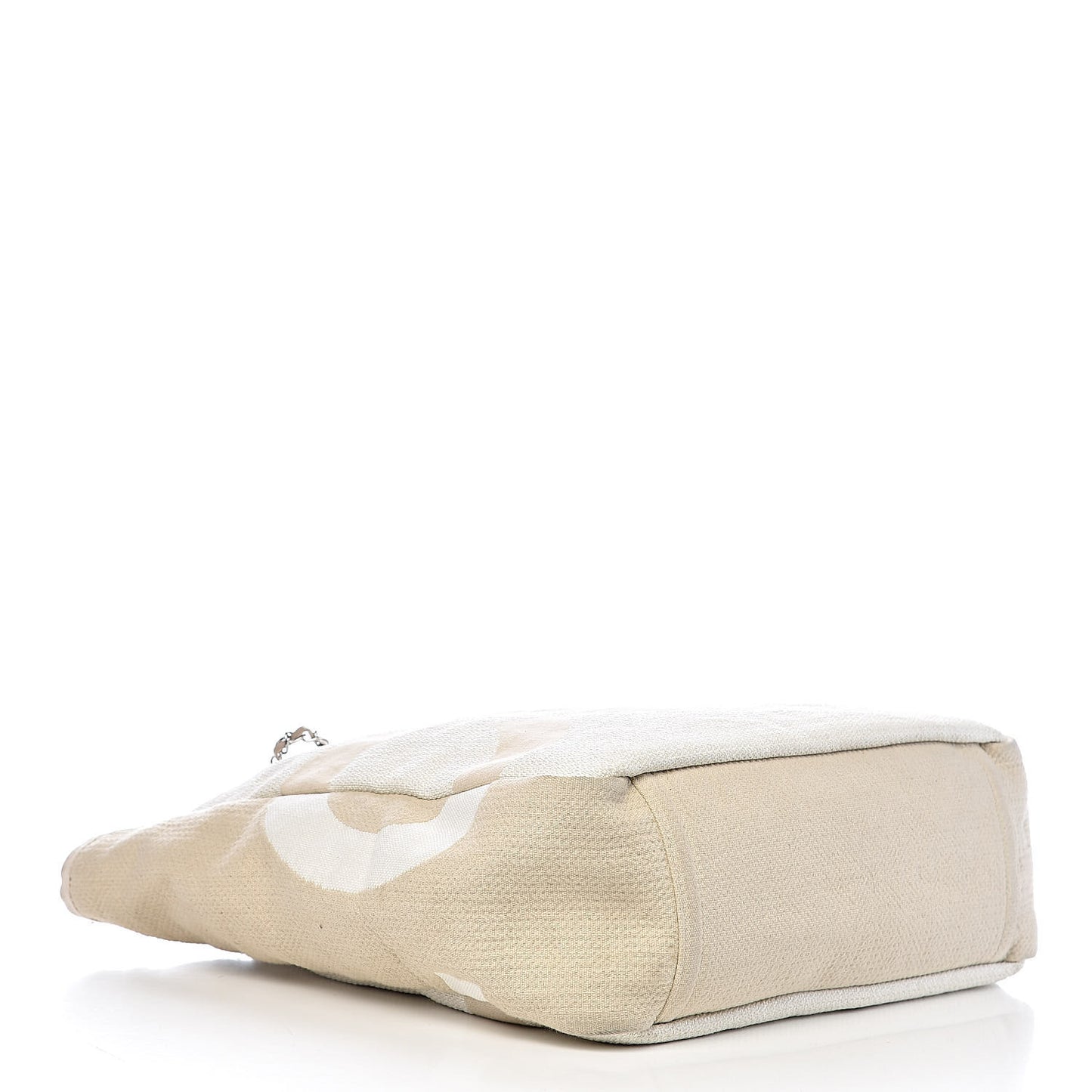 Canvas Large Shopping Tote White Beige