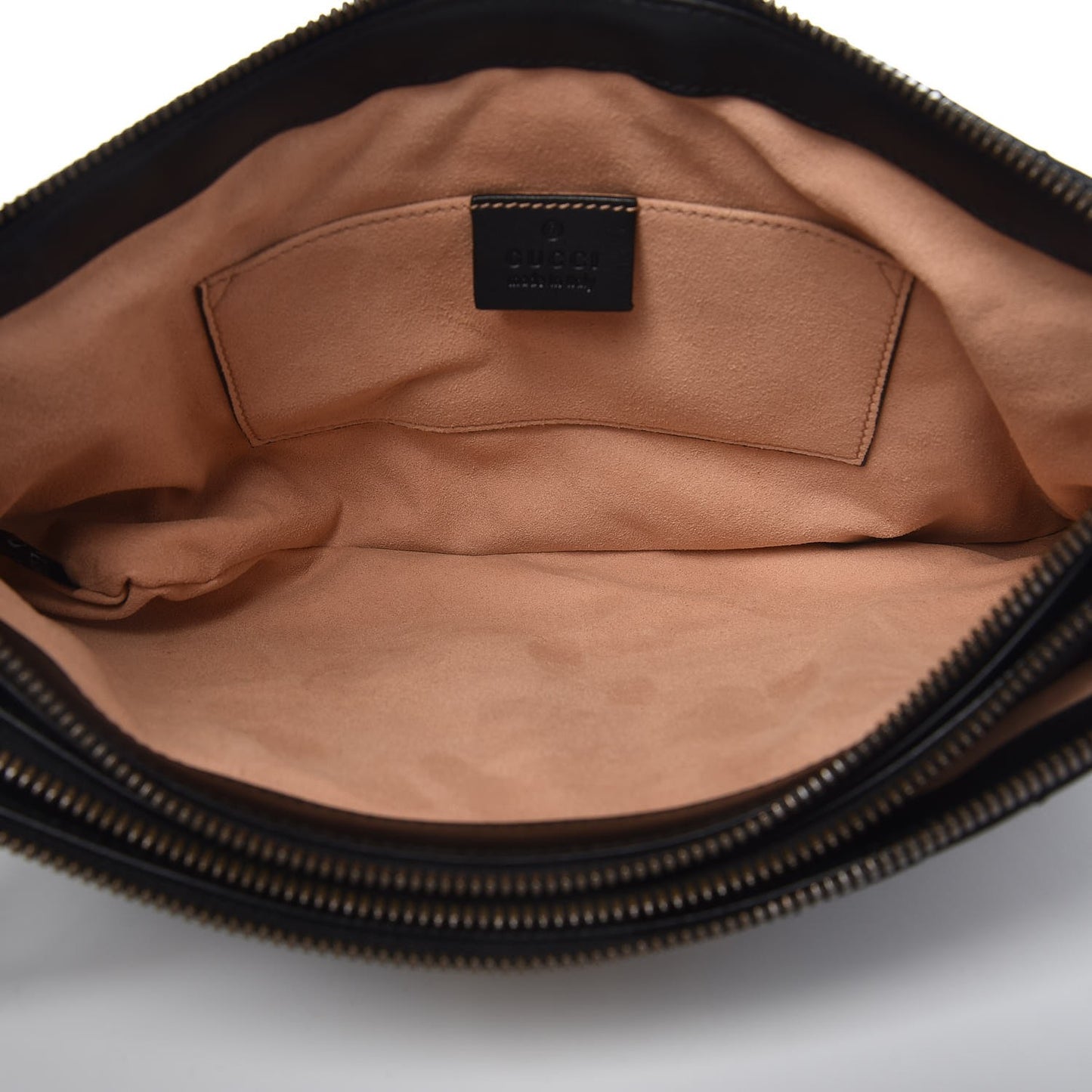 Calfskin Matelasse GG Marmont Double Zip Chain Bag Black