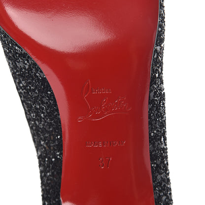 Christian Louboutin Glitter Nappa Croisette 45 Pumps 37 Black 6 of 7